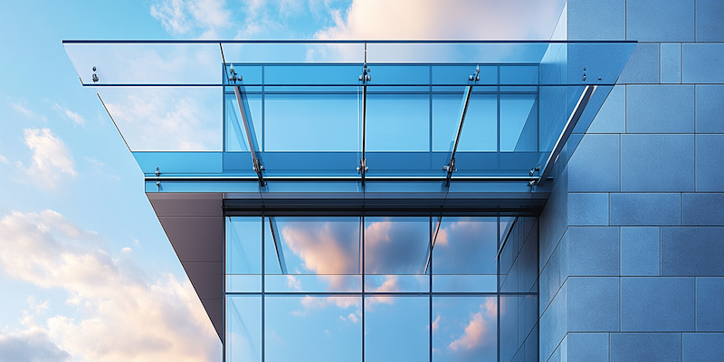 Daszek szklany nad drzwi