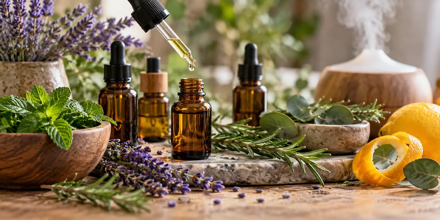 Kropla aromaterapii wśród ziół